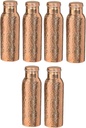Copper Pure Hammered 700 ml Ayurveda Health Benifits Joint Less Set of 6 Water Bottle