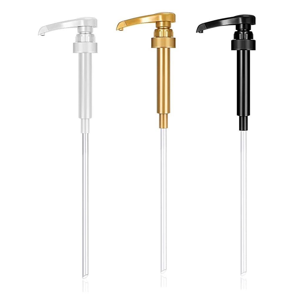 3Pack Coffee Syrup Pump, Compatible with Toran i, DaVinci, Jordans Skinny Syrups - Toran i Syrup Pump Dispenser Fits 25.4 Oz/750Ml Bottles, For Coffee Flavoring Syrups, Teas, Snow Cones, Smoothies
