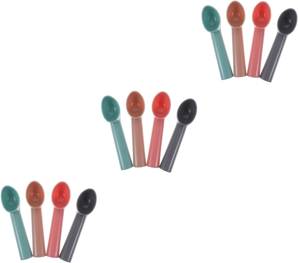 12pcs Melon Maker Portable Ice Cream Scoops for Fruit Dessert Smooth Rounded Spoons Kitchen Tool for Ice Cream More