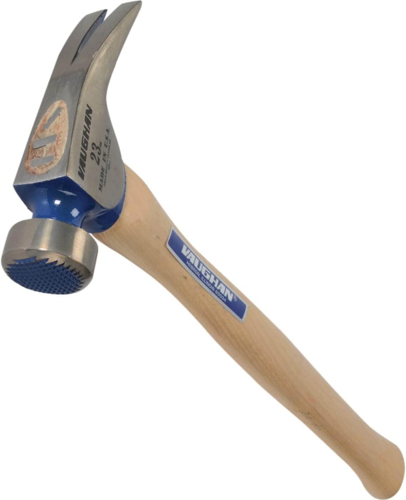 VAUGHAN CF1 California Framer Hammer, 23 oz Milled, Nail Starter, Made In The USA, VN10300