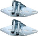 2 Packs Garage Door Hinges #3 with Galvanized Finish - Heavy Duty 14 Gauge Steel, Suitable for Residential/Light Commercial Garage Door Replacement