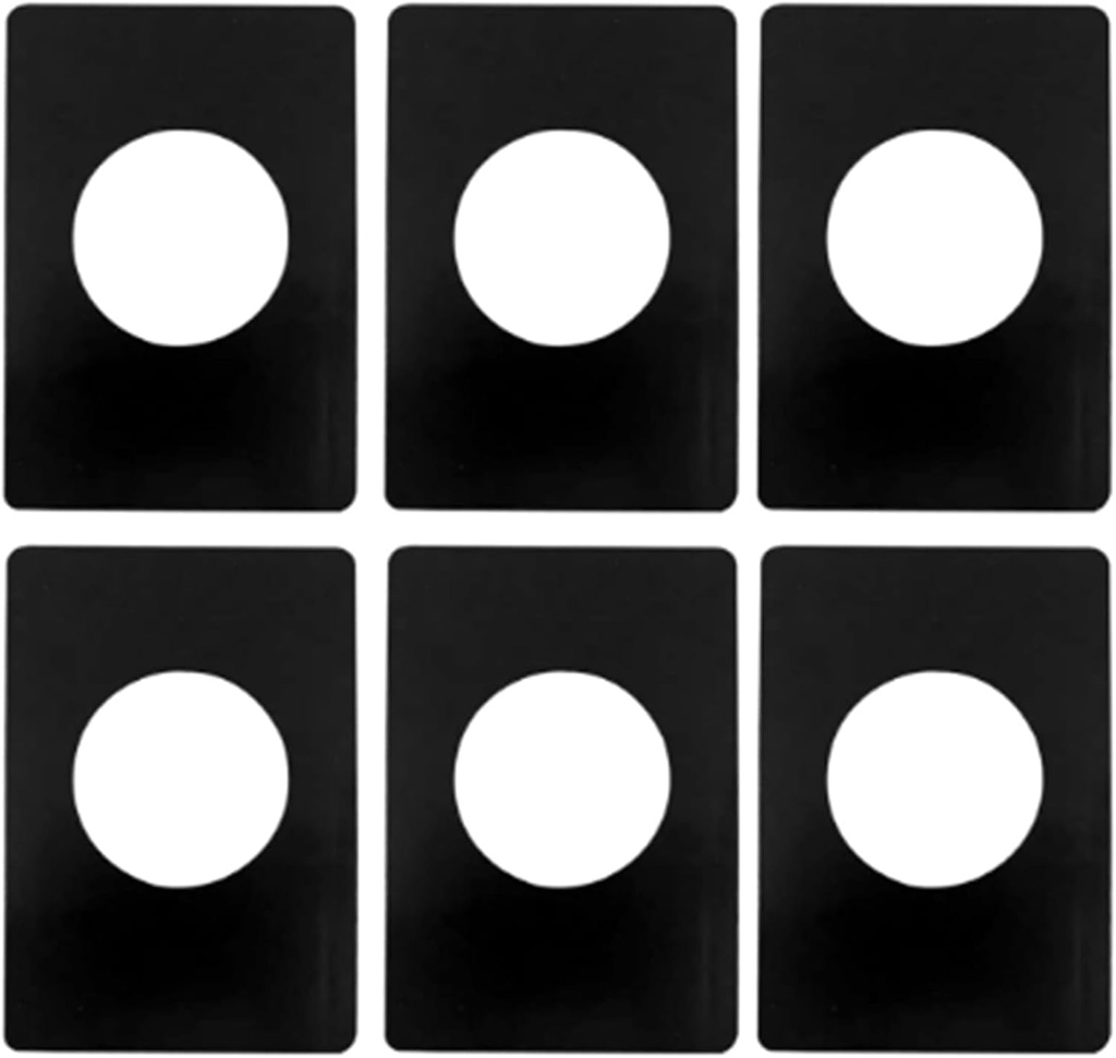 6 PCS Door Knob Plate, Matte Black Door Lock Repair Backplate Door Handle Hole Cover Filler Kit for Deadbolt Fixing, Prevent Door Lock Loose or Wobbly