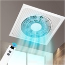 ventilation fan 30×30cm Integrated Ceiling Ventilation Fan Square Silent Exhaust Fan with Large Grille Louver Panel and DC Motor, Household High Speed Ventilation Fan powerful bathroom extractor fan