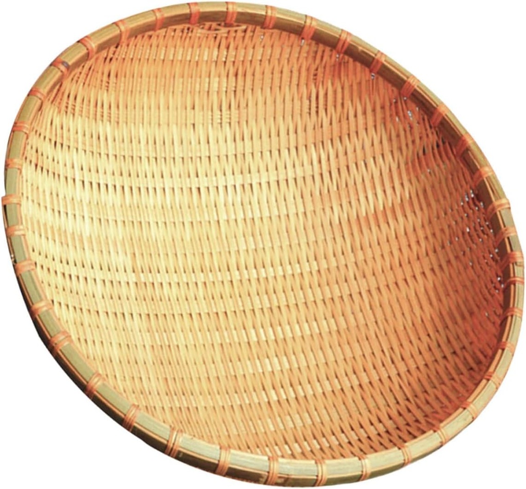 PRETYZOOM Woven Storage Basket Bamboo Fruit Basket Kitchen Decorative Natural Style Random Color