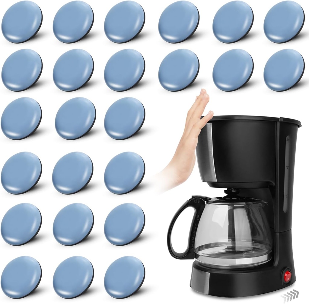 Appliance Sliders for Kitchen Appliances - 24 PCS Self-Adhesive Small Appliance Sliders for Countertop, Kitchen Organization for Easy Moving & Space Saving for Mixer, Coffee Maker, and Air Fryer
