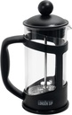 The London Sip Glass French Press Immersion Brewer Coffee Press Stainless Steel Filter System, 12oz, Black