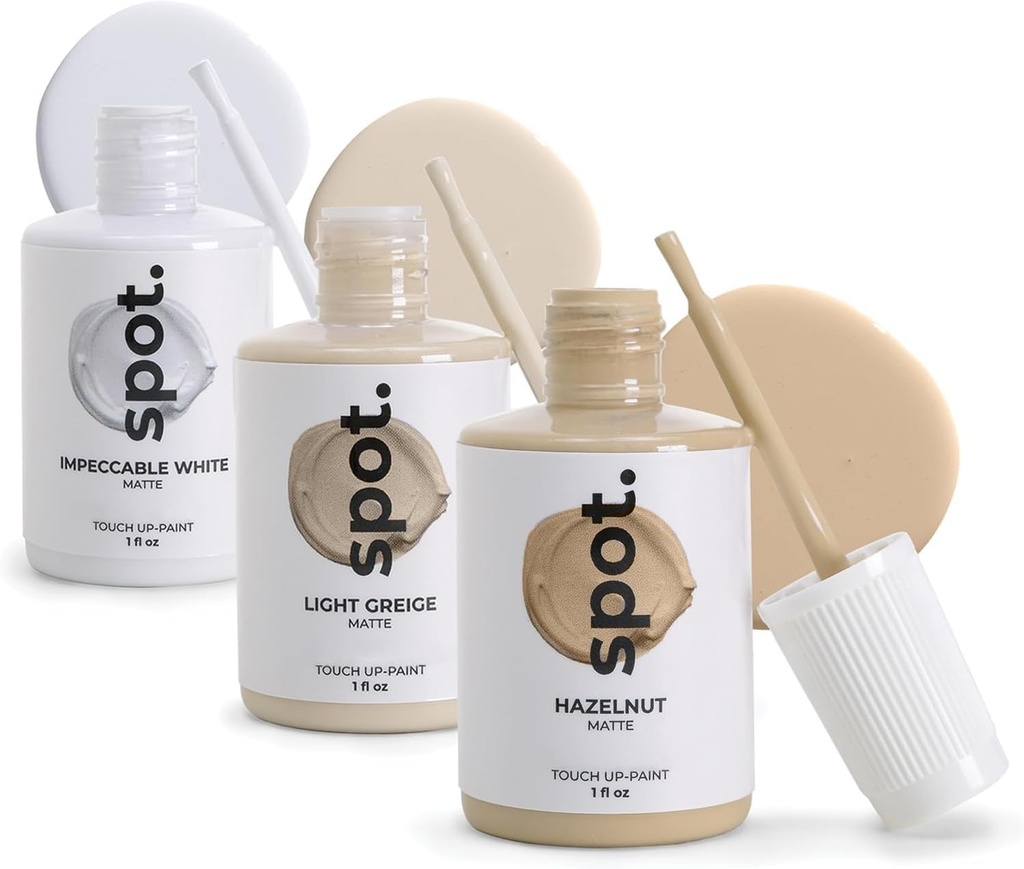 spot. Touch-Up Paint | Matte Finish for Cabinets, Walls, Doors & Furniture | Multi-Tone Beige Repair Kit | Quick-Dry, Self-Priming, Low-Odor, Eco-Friendly | No-Sanding or Primer Needed | 3 Pack