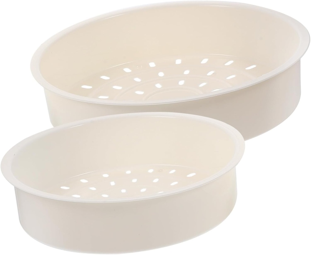 Garneck 2Pcs Round Food Steamer Basket 3L 5L Universal Rice Cooker Accessories Plastic Suitable for Cooking Vegetables Rice