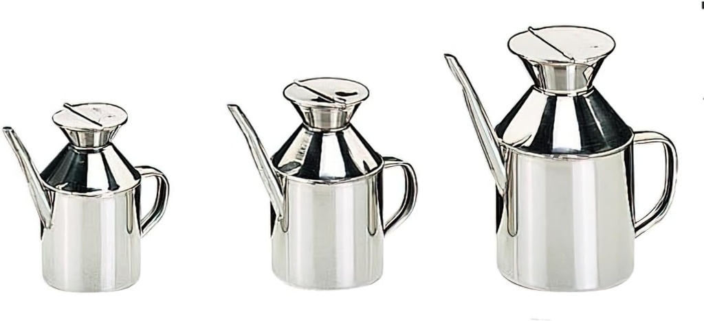 Ibili 1.2L Stainless Steel Oil and Vinegar Dispenser Bottle | Made in Spain | Drip-Free, Easy-to-Clean Olive Oil Container for Cooking, Salad Dressing, Pouring, and Kitchen Storage, Leakproof Design