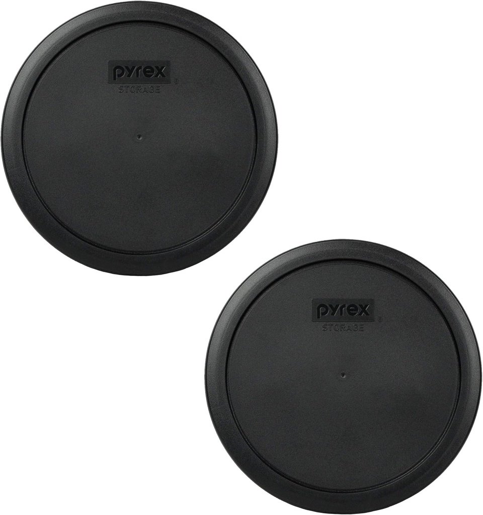 Pyrex 7402-PC 6/7 Cup Black Food Storage Replacement Lid (2-Pack) - Made in the USA