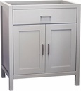 Grey Freestanding Solid Wood Premium Grade Bath Vanity Tip-Out Drawer Sink Cabinet Without Top in 24"/30"/36" W (Light Grey Newport, 24" Wx21 Dx34.5 H)