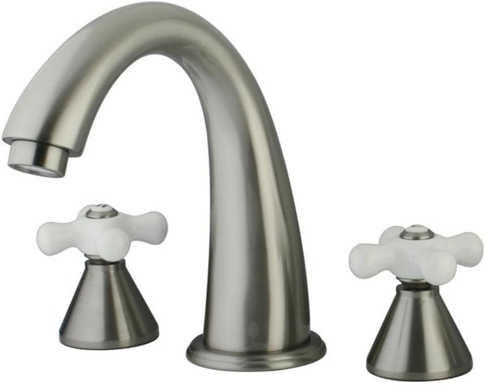 Elements of Design ES2368PX Los Angeles Two Handle Roman Tub Filler, Satin Nickel