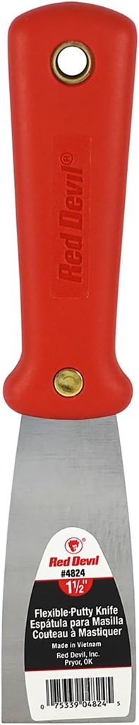 Red Devil 4824 1-1/2" Flex Putty Knife , Black