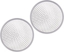 Drain Hair Catcher Sink Strainer - Shower Bathroom Cover Bathtub Protector Hair Stopper Small Bath Tub Clog Filter Easy Remover Stainless Steel & Silicone Drainer, 4.75 Inch, 2 Pack