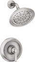 Moen Halle Spot Resist Brushed Nickel Shower Faucet Trim Set featuring Wide Showerhead and Lever Handle with Posi-Temp Valve Included, 82971SRN