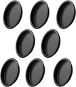 8 Pack Closet Door Finger Pull Black - 2-1/8” Round Sliding Finger Door Pull, Easy Snap-in Installation