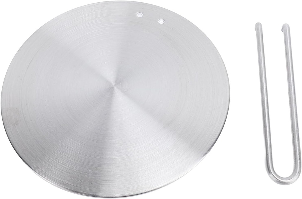 Stainless Steel Induction Adapter Plate, Quick Heat Conduction, with Detachable Handle for Multiple Cookers (24#)