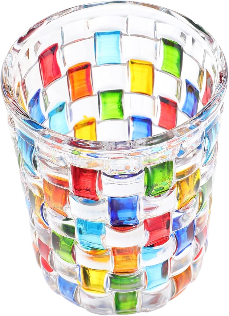 Amosfun Hand-painted Glass Juice Cup Elegant Water Container for Home Decor Multi-functional Beverage Glass for Cocktails and Juices