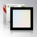 ASD LED 9" Square Flush Mount Light | 18W 1270LM 3000-5000K 120V | 3CCT, Dimmable, Ultra Slim, ETL Listed | Thin Surface Lamp, Bedroom Ceiling Lighting | Black