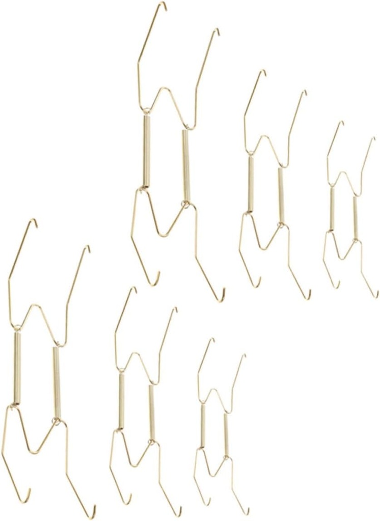 Zerodeko 6Pcs Invisible Plate Hangers Metal Plate Holders for Wall Mounting Decorative Plate Holders for Displaying Plates Protective and Sleek Design for Home Decor