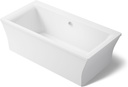 Kohler 6367-0 Stargaze® 72" x 36" freestanding bath with fluted shroud, White