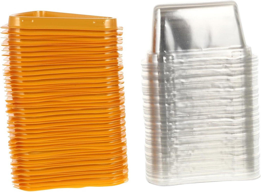 VOSAREA Elegant 100pcs Cake Carrier Box Triangle Single Cupcake Box for Bakery