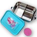 Integral Petal Stainless Steel Lunch Box for Kids with Dip Container, Bento Box Kids, 3-Compartment Metal Lunch Container, Toddler Lunch Box Stainless Steel