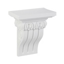 Wealrit White Corbel Bracket Decorative Shelf Bracket PU Corbel 4.7" W x 2.7" D x 5.7" H