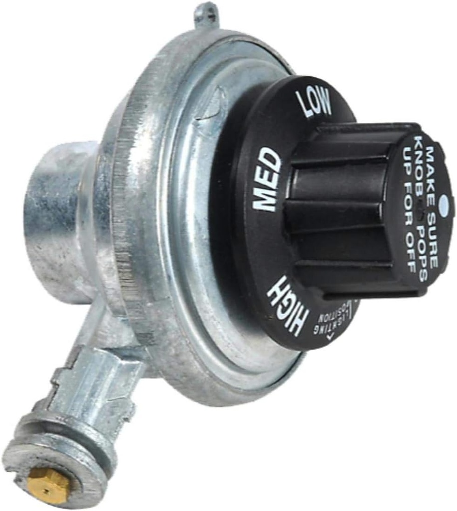 Mr. Heater F273769 Portable Propane Table Top Regulator with a 1"-20 female throwaway cylinder thread inlet and an orifice outlet,Multicolored,Regular, Silver