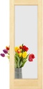 1-Lite Clear Glass French Door, Unfinished, 36" x 80" x 1.375"