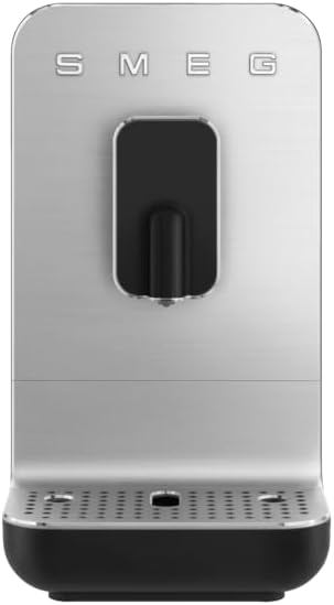 Smeg NEW BCC11BLMUS Fully Automatic Espresso Machine,3 preset buttons for Espresso Cappuccino and Coffee Adjustable Grinder for Whole Beans (Matte Black)
