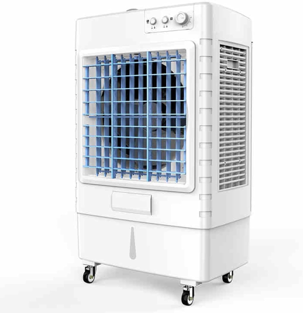 Evaporative Air Cooler, Portable Swamp Cooler with Knob Control and Large Water Tank, 3-in-1 Air Conditioner for Office Garage