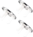 uxcell Sink Overflow Covers Round Hole Caps Insert Spares for Bathroom Basin Kitchen 3 Pcs