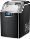 Nugget Ice Maker Countertop with Self-Cleaning,Chewable Pellet Ice Crushed ice 45Lbs/24H,Black