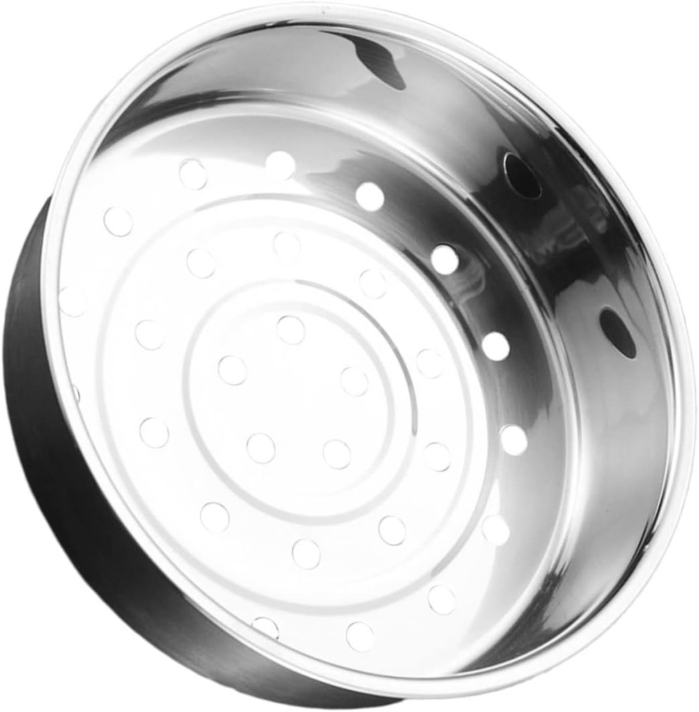 Healifty Thickened Stainless Steel Food Steamer Basket for Rice Cooker Household Steaming Rack for Vegetables and More Compact and Easy to Clean Suitable for Home and Restaurant Use