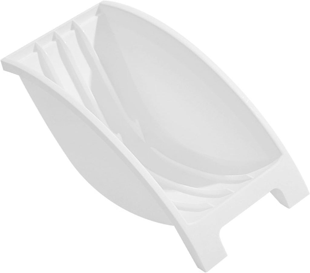 Dish Holder Rack, Plate Storage Organizer with Drain Holes, Countertop Drying Rack for Kitchen Sink, Space Saving Dishwasher Dish Drainer