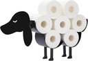 Cute Animal Decorative Toilet Paper Holders, Metal Wall Mount & Free-Standing Toilet Paper Holder, 8 Rolls of Tissue Paper Storage Basket, Bathroom Farmhouse Kitchen Decor Accessories (Classic Dog)
