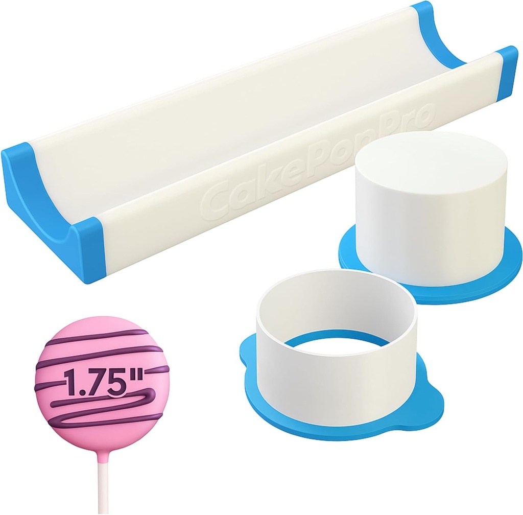Circle Cake Pop Mold Set with Tray 9in – Cake Pop Cutter and Kit for Circle Treats – Easy Cake Pop Maker and Baking Molds for Desserts, Baking Cutter Molds Set for Home Baking, Birthday Parties