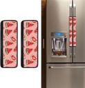 Refrigerator Door Handle Covers Red Watermelon Fridge Handle Cover Washable Dishwasher Microwave Fridge Oven Door Decor Handle Cover Keep Your Kitchen Appliances Clean