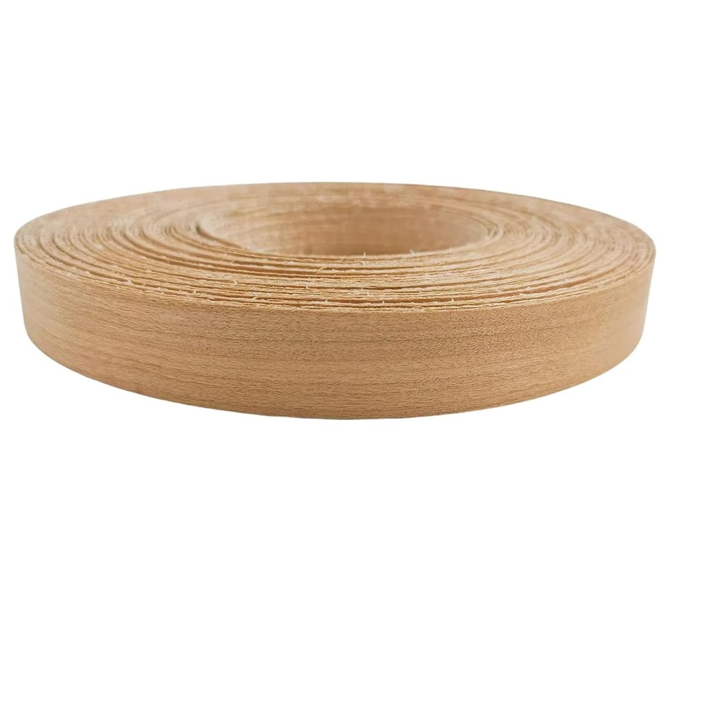 Cherry Wood Veneer Edge Banding Tape,7/8 inch ×50ft Iron On Wood Strips,Preglued Hot Melt Adhesive Edgebanding,Flexible Plywood Wood Edging for Furniture Restoration Work
