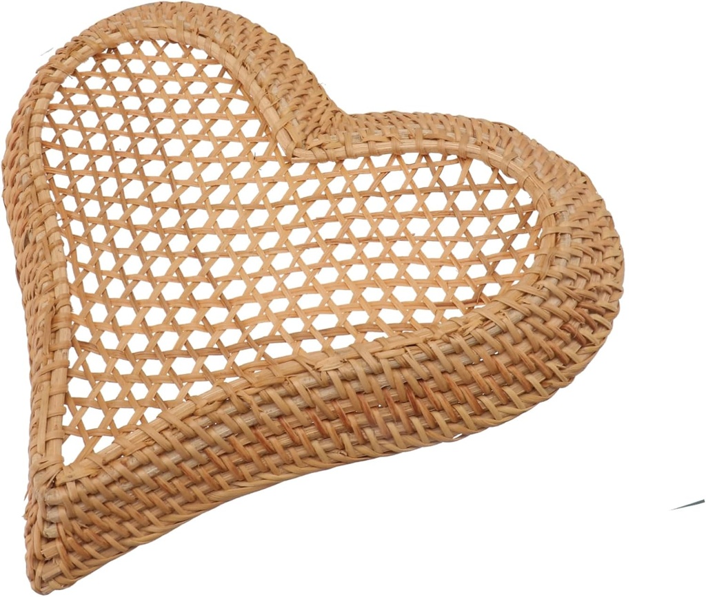 PRETYZOOM Dessert Rattan Basket Creative Woven Storage Basket for Kitchen Living Room Cafe Boho Decor