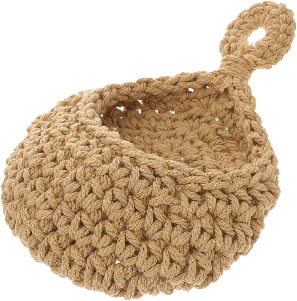 Zerodeko Woven Rope Wall Hanging Basket for Kitchen Fruit and Vegetable Organizer for Home Decor and Easy Access to Produce and Flowerpots