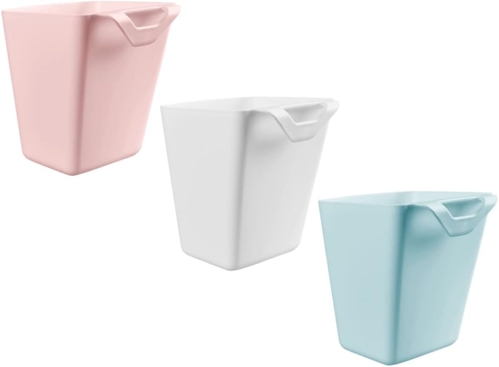 PRETYZOOM 3pcs Portable Hanging Storage Buckets for Trolley Sturdy Organizing Baskets Handles for Home Kitchen and Sundries