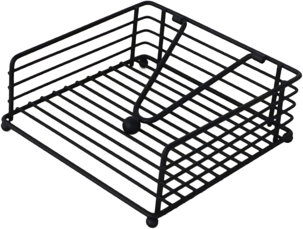 Square Iron Napkin Holder Rack for Home Restaurant and Kitchen Vertical Tissue Paper Stand Simple Style Napkin Storage Organizer