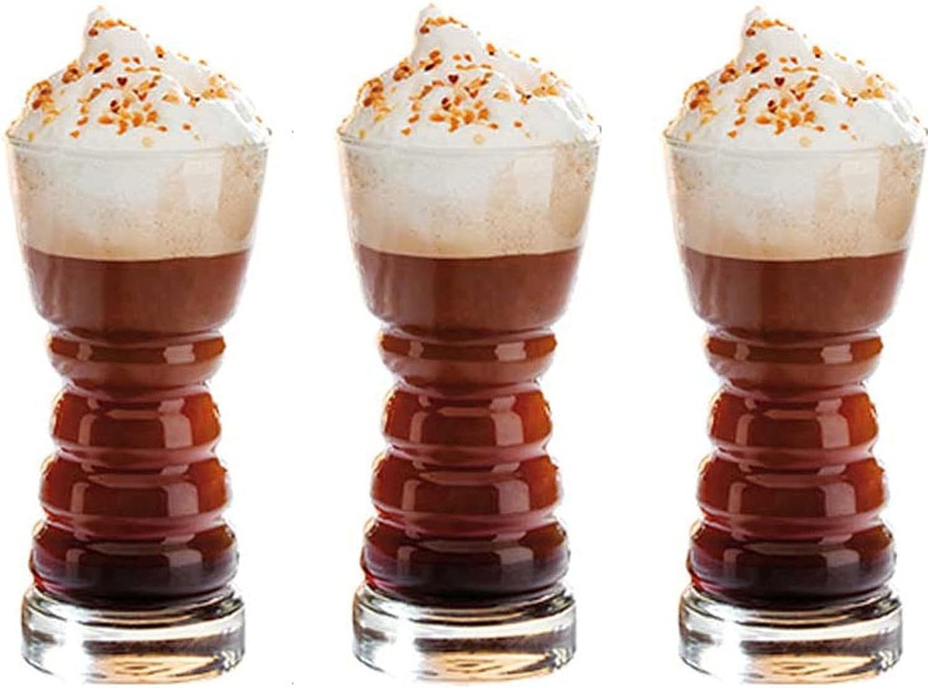 Spiral Pattern Transparent Glass Cup Set - 3-Piece, 12oz Capacity, Ideal for Juice, Water, Milk, Coffee, Tea, Beer, Mousse, and Desserts - Perfect for Home, Restaurants, and Parties