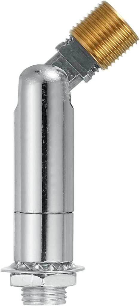 MECCANIXITY Sloped Ceiling Adapter, 180/350 Degree 60x13mm M10 Fine Thread Sloped Ceiling Light Fixture Adapter Kit for Ceiling Pendant Light Chandelier Track Suspend(Silver)