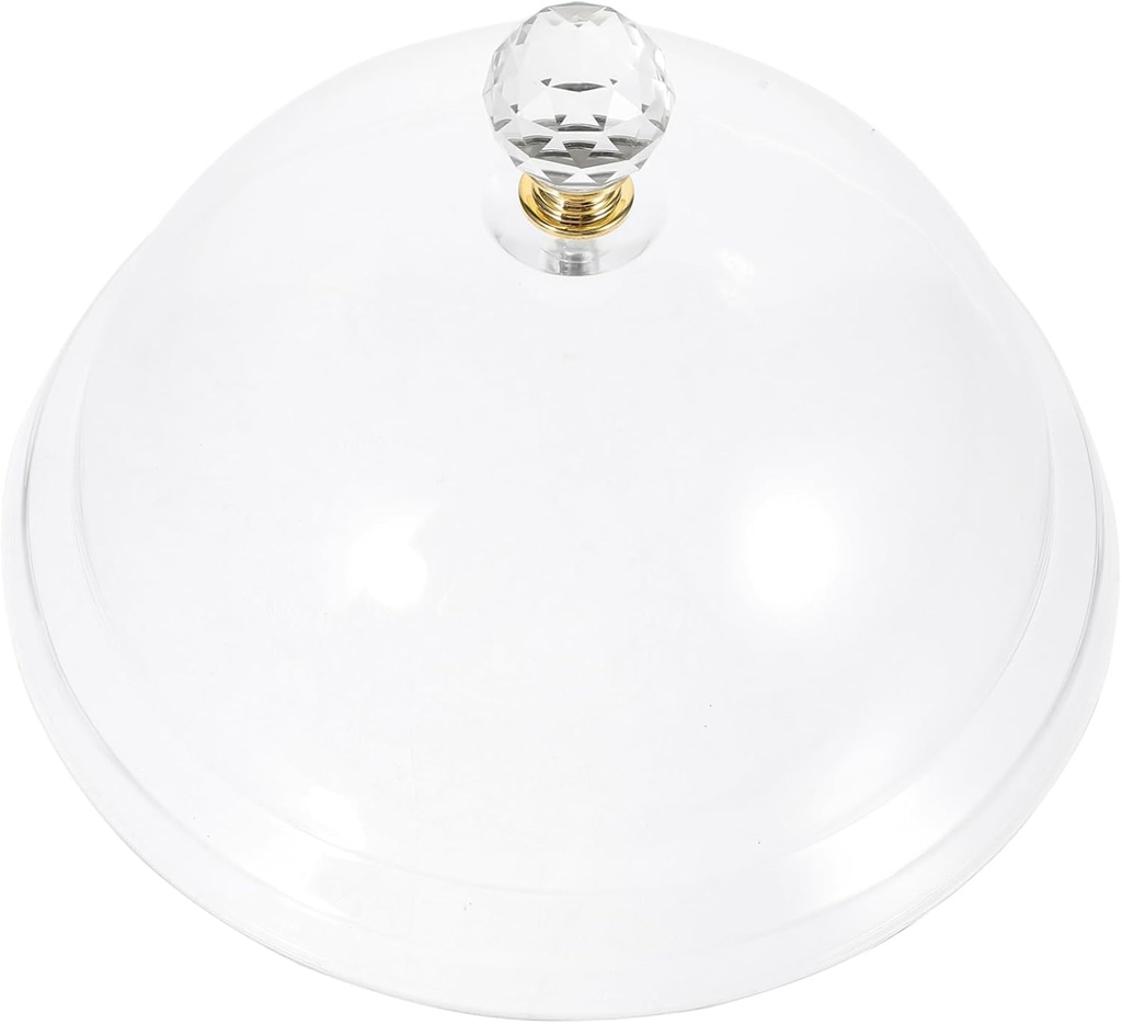 Clear Cake Dome with Decorative Lid Round Food Cover for Cakes Cupcakes Fruits and Snacks Parties Weddings and Dessert Displays