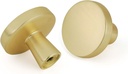 goldenwarm 50pcs Gold Cabinet Knobs for Dresser Drawers Kitchen Hardware Handles Brushed Brass Modern Round Knob,Zinc Alloy