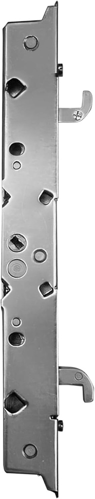 2-Point Double Hook Sliding Door Lock, Center Drive, No Faceplate 9-7/8" Hole Spacing | Fix and Repair Dual Point Sliding Door Mortise Locking Mechanism Replacement - Stainless Steel