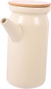Luxshiny Ceramic Sauce Dispenser Lid Versatile Oil Pourer for Kitchen Condiments Elegant Japanese Style Seasoning Container for Vinegar and Oil Storage